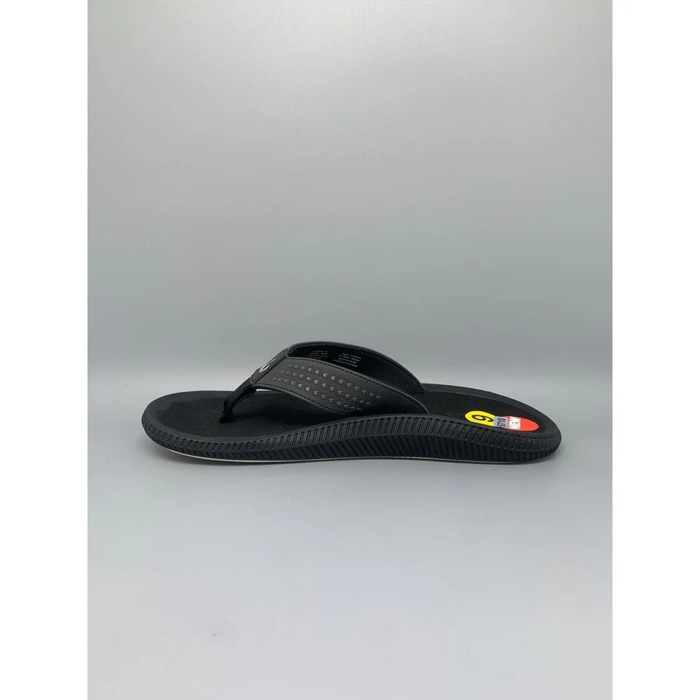 OluKai Ulele Black Sandals Flip Flops 10435-4040 Men's Sz 9 NEW!